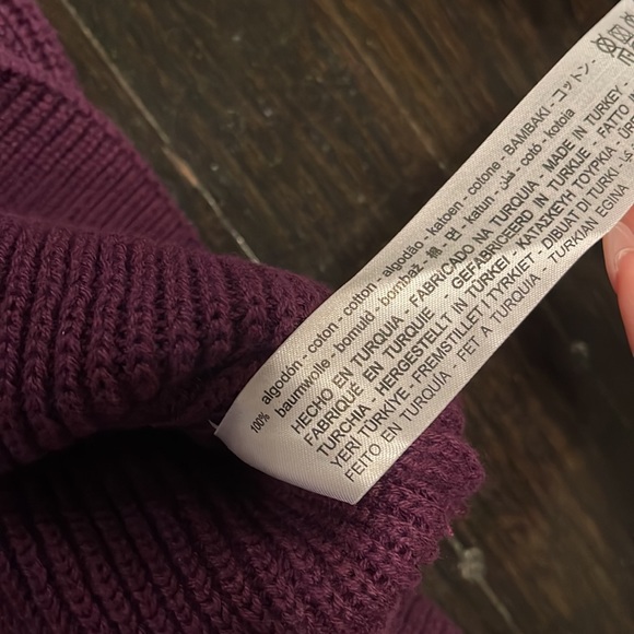 NWT New w/ Tag Men's Burgundy Maroon Zara Ribbed Crewneck Long Sleeve Sweater - Picture 7 of 8